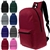 17" Basic Wholesale Backpacks in Randomly Assorted Colors - Bulk Case of 24 Bookbags