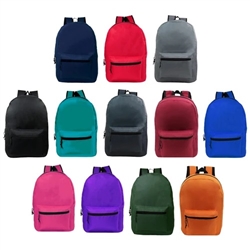 Wholesale 17 inch 12 color Backpacks