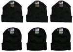 Wholesale Adult Knit Hats - Black Only