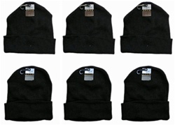 Wholesale Adult Knit Hats - Black Only
