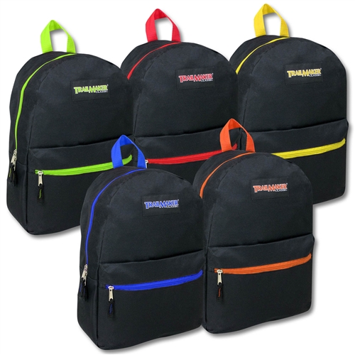 24 Pieces Trailmaker Classic 17 Inch Backpack In Assorted Color - Backpacks  17 - at 