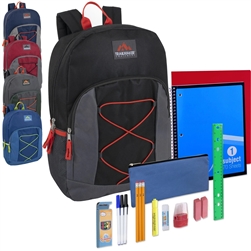 wholesale 17 nch backpacks with school supply kits