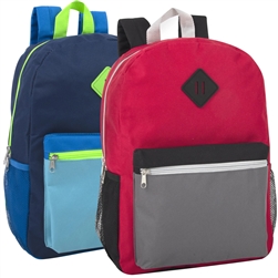 16 inch color block backpack